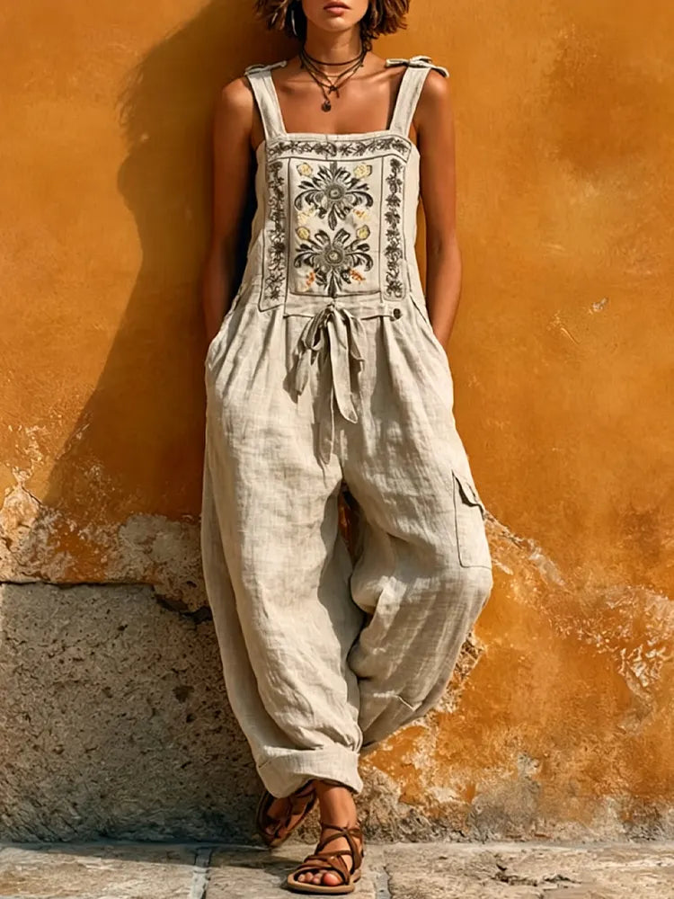 Wren | Bohemian Embroidered Jumpsuit