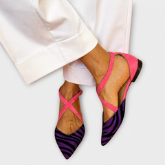 Women's buckle loafers with a refined structured design, shown in several colours
