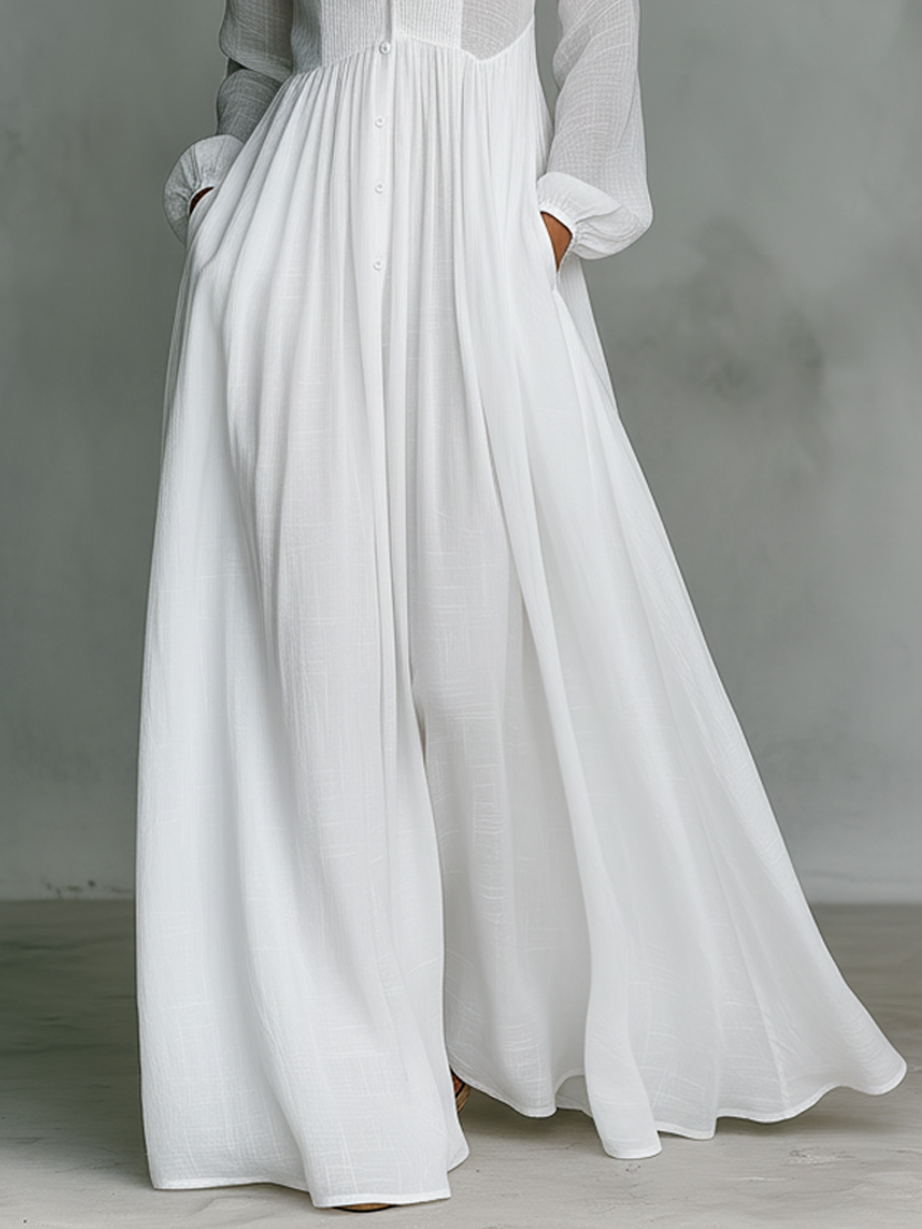 Serena | Flowing Button-Front Dress