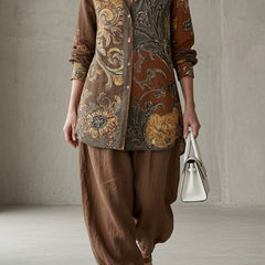 Tara vintage two-piece set in a soft neutral tone with a relaxed, easy fit