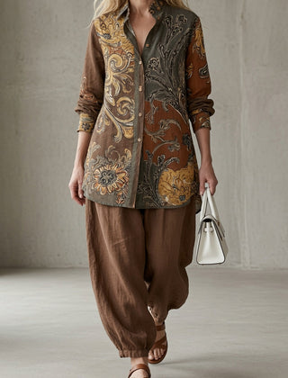 Tara vintage two-piece set in a soft neutral tone with a relaxed, easy fit