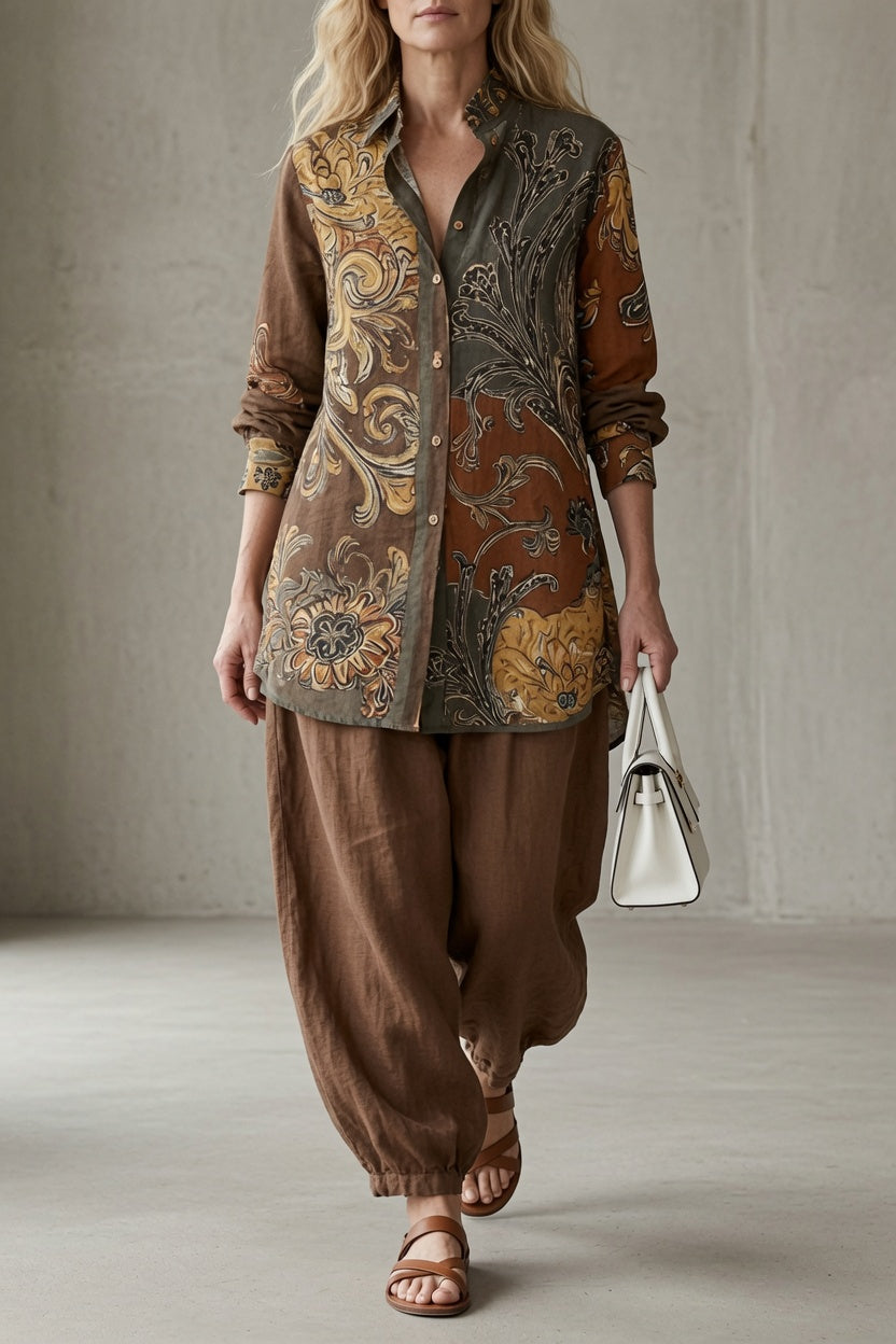 Tara vintage two-piece set in a soft neutral tone with a relaxed, easy fit