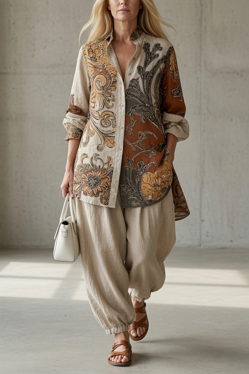 Tara vintage two-piece set in a soft neutral tone with a relaxed, easy fit