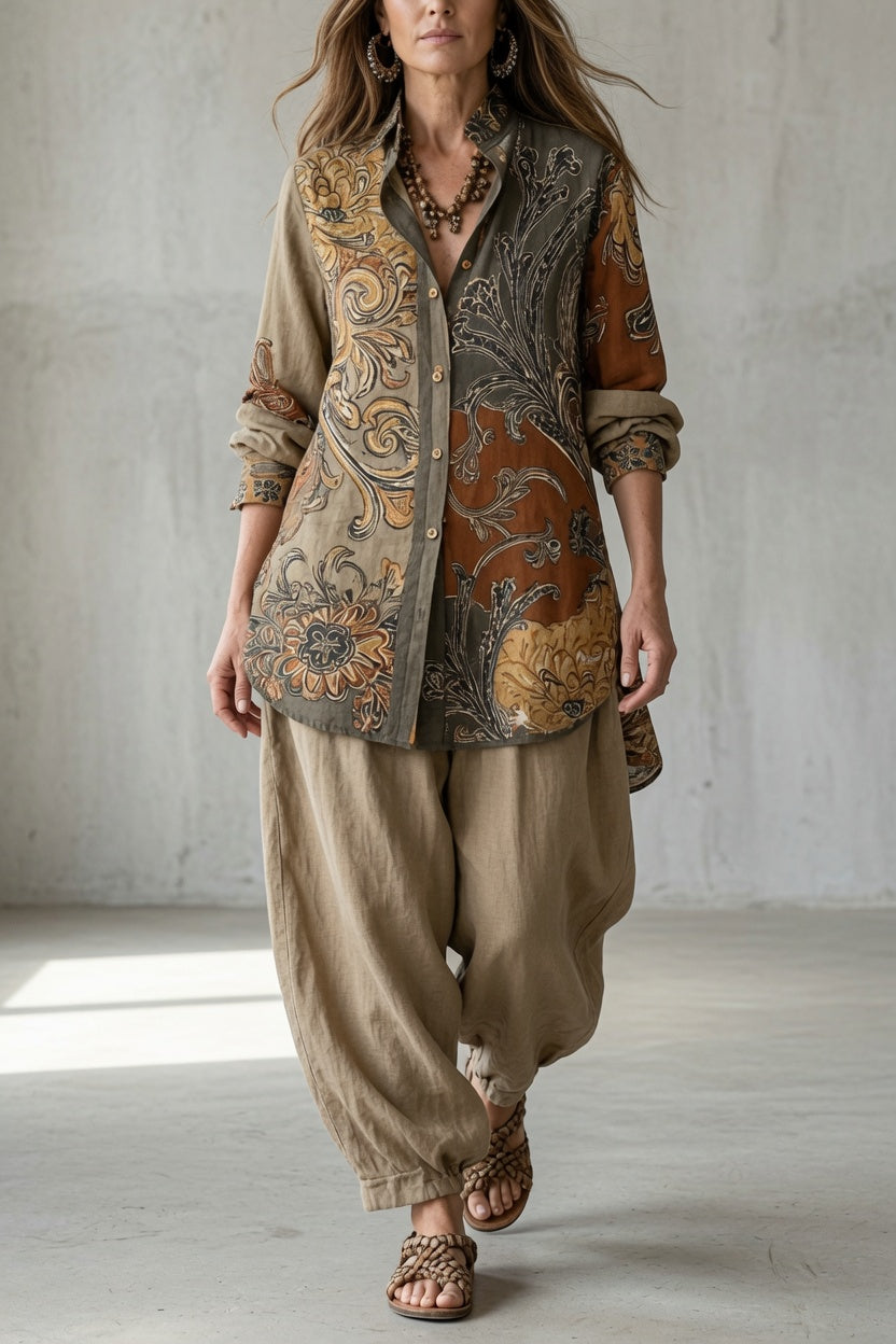 Tara vintage two-piece set in a soft neutral tone with a relaxed, easy fit