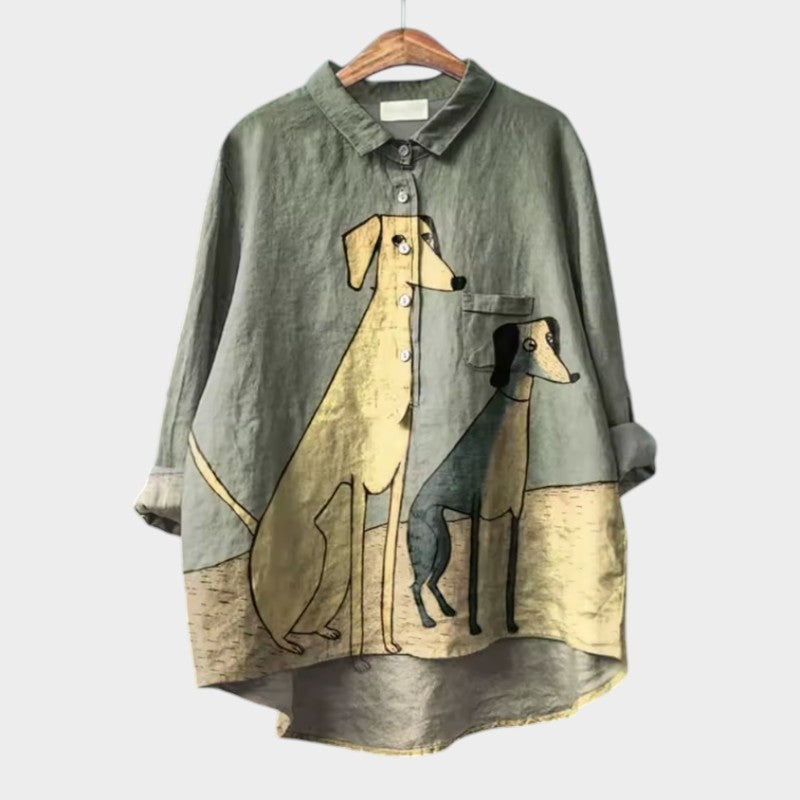 Amélie | Elegant Linen Summer Blouse