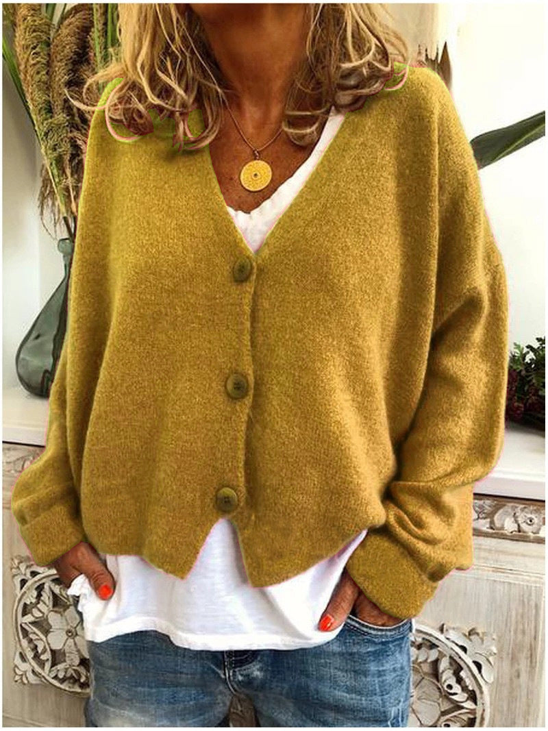 Marion | V-Neck Button-Front Knit Cardigan