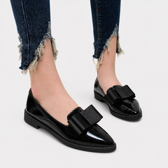 Heidi chic slip-on loafers shown in red and black