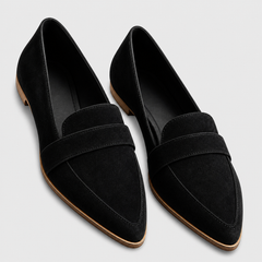 Soft cushioned slip-on loafers shown in khaki, grey, black and leopard print