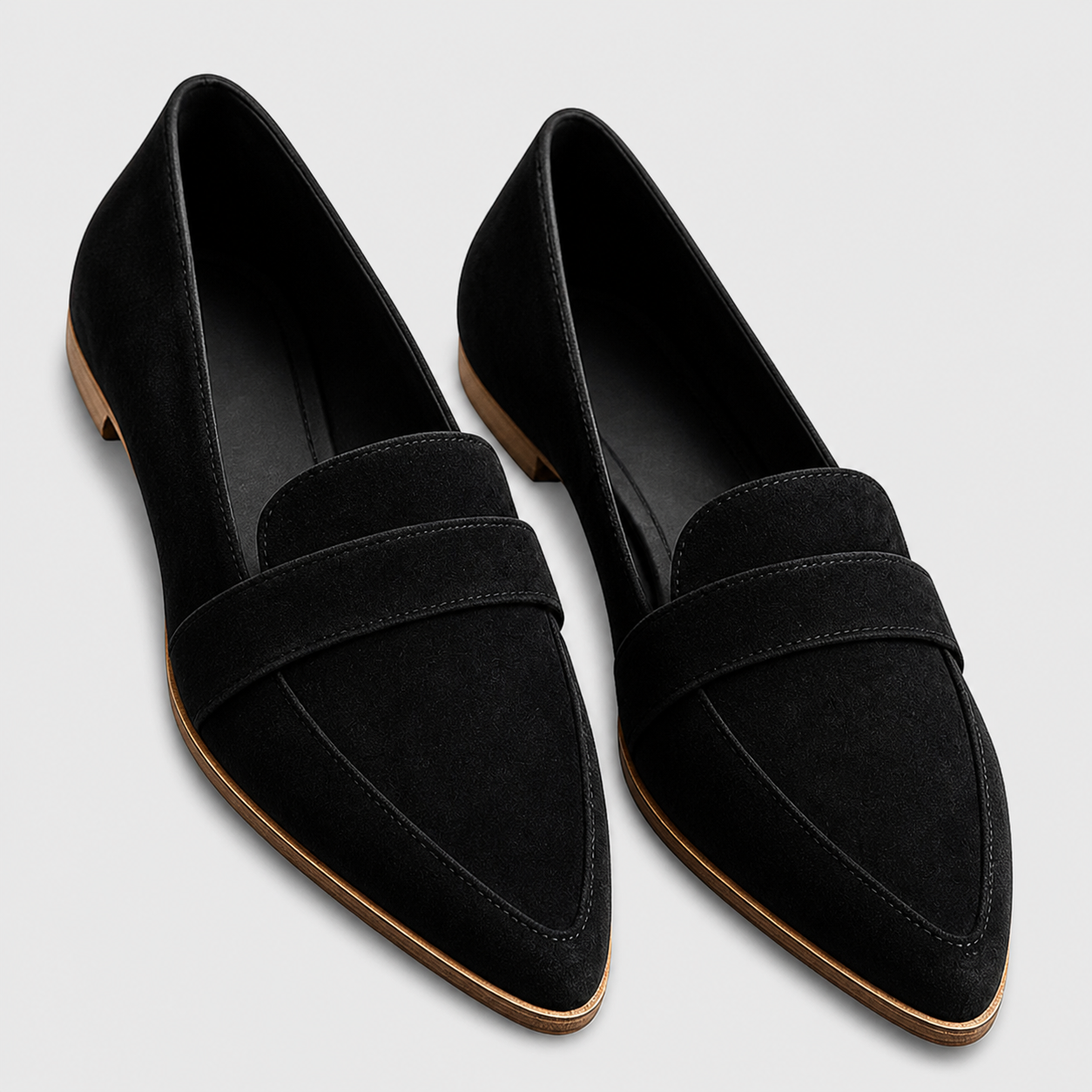 Soft cushioned slip-on loafers shown in khaki, grey, black and leopard print