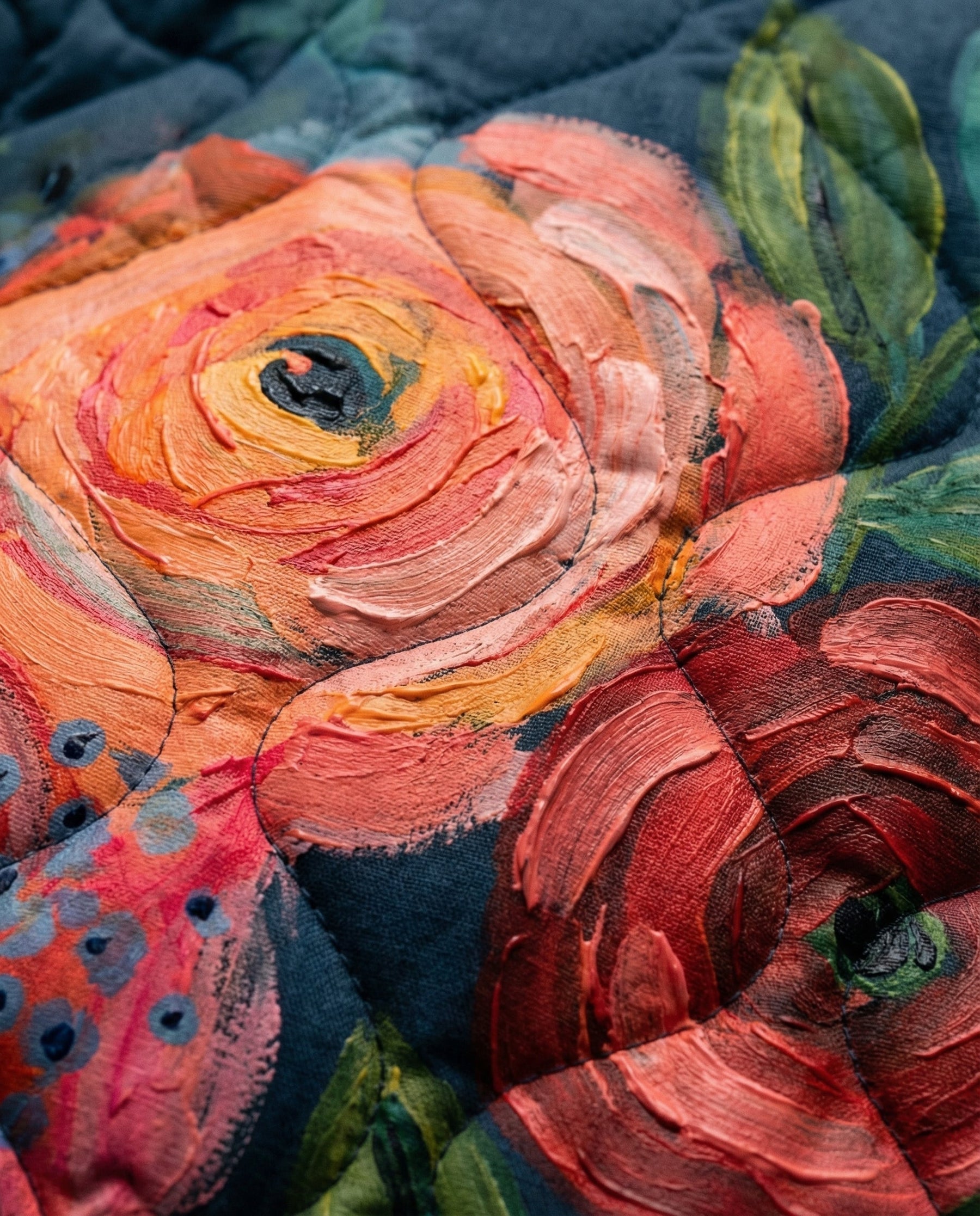 Women's vintage floral print quilted jacket in multicolor, tailored layering style