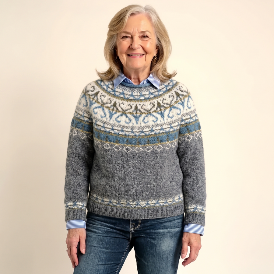 Luxe | Chic Vintage Nordic Knit Sweater