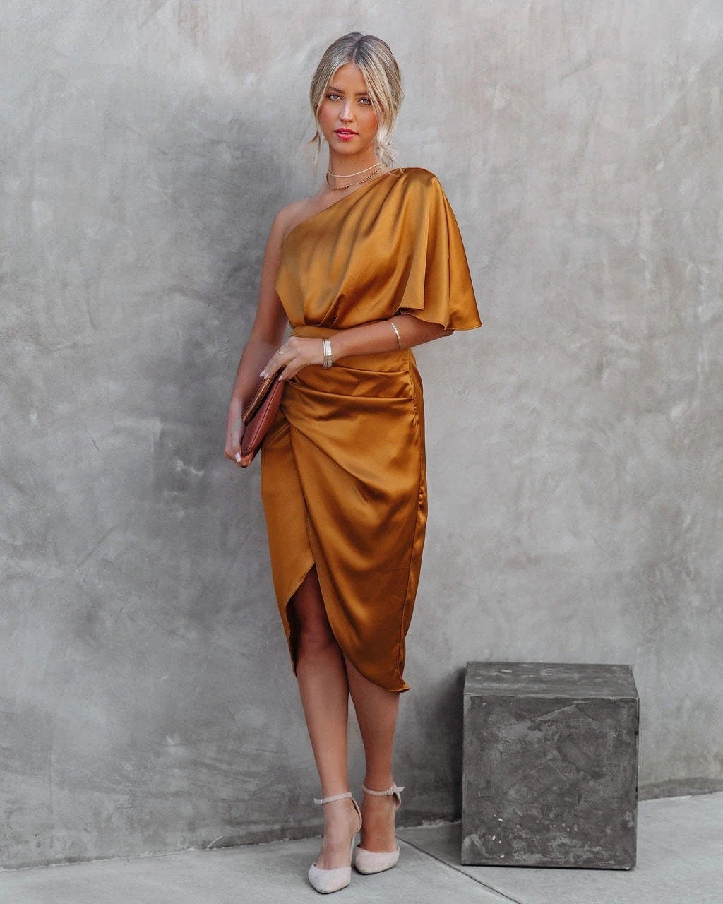 Tamari | Elegant Satin Midi Dress
