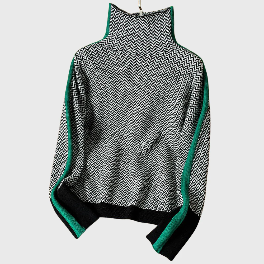 AMAYA | High Neck Design Sweater