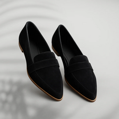 Rosa soft leather slip-on moccasins shown in a neutral colour