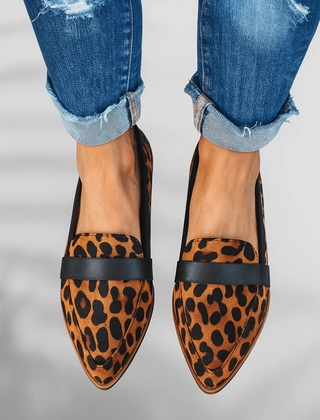 Rosa soft leather slip-on moccasins shown in a neutral colour