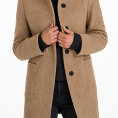 Janet classic wool blend coat with a relaxed fit, shown in several colours