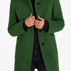 Janet classic wool blend coat with a relaxed fit, shown in several colours