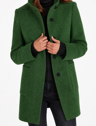 Janet classic wool blend coat with a relaxed fit, shown in several colours