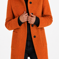Janet classic wool blend coat with a relaxed fit, shown in several colours