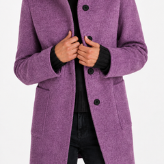 Janet classic wool blend coat with a relaxed fit, shown in several colours