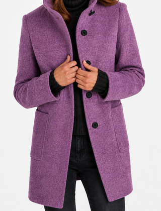 Janet classic wool blend coat with a relaxed fit, shown in several colours