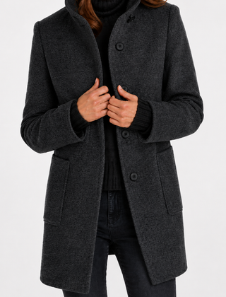 Janet classic wool blend coat with a relaxed fit, shown in several colours
