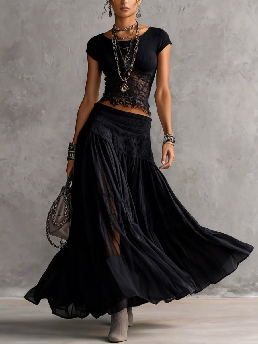 Clara | Graceful Maxi Skirt Set