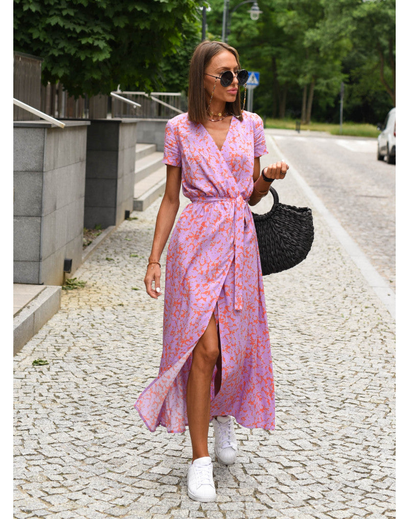 Tzahalit | Stylish V-Neck Floral Dress