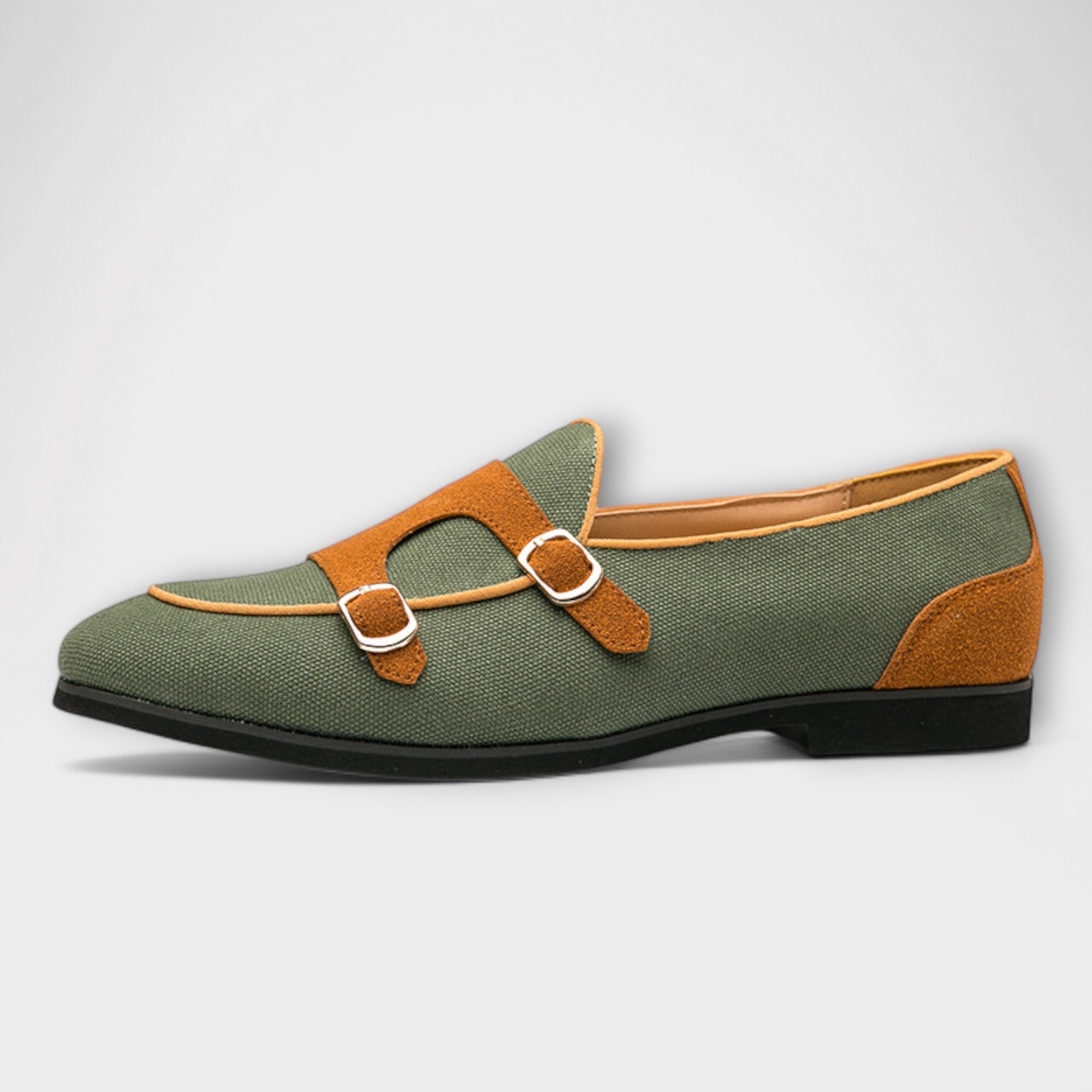 White and green low-top lace-up sneakers for women with a clean, modern design