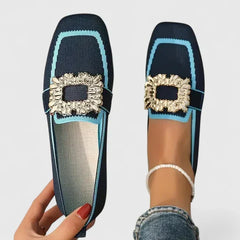 Comfortable slip-on loafers shown in several colours including beige, black and brown