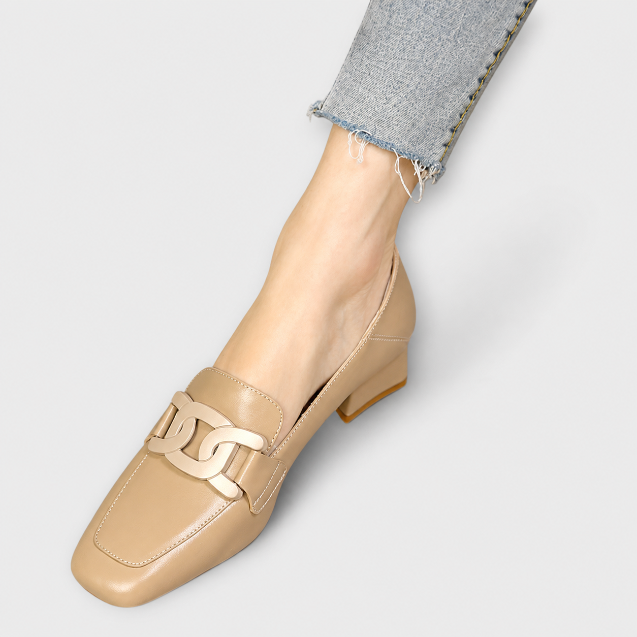 Comfortable slip-on loafers shown in beige, brown and black