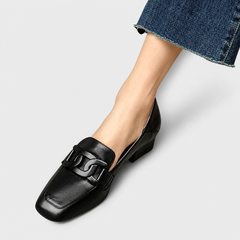 Comfortable slip-on loafers shown in beige, brown and black
