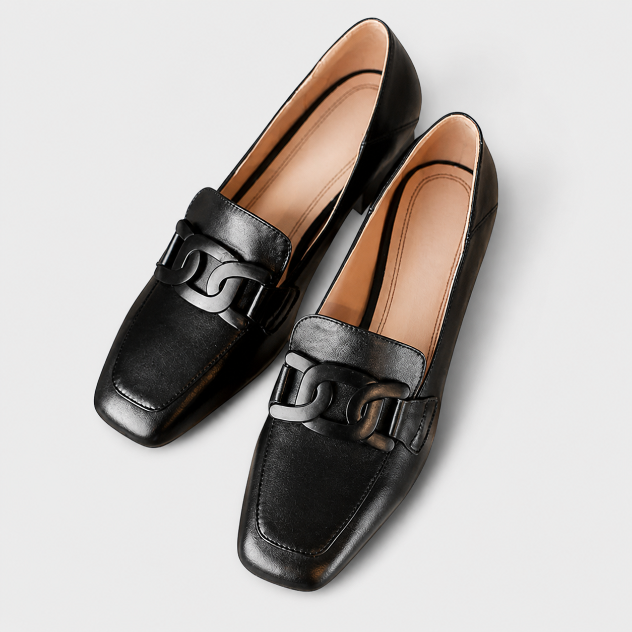 Comfortable slip-on loafers shown in beige, brown and black