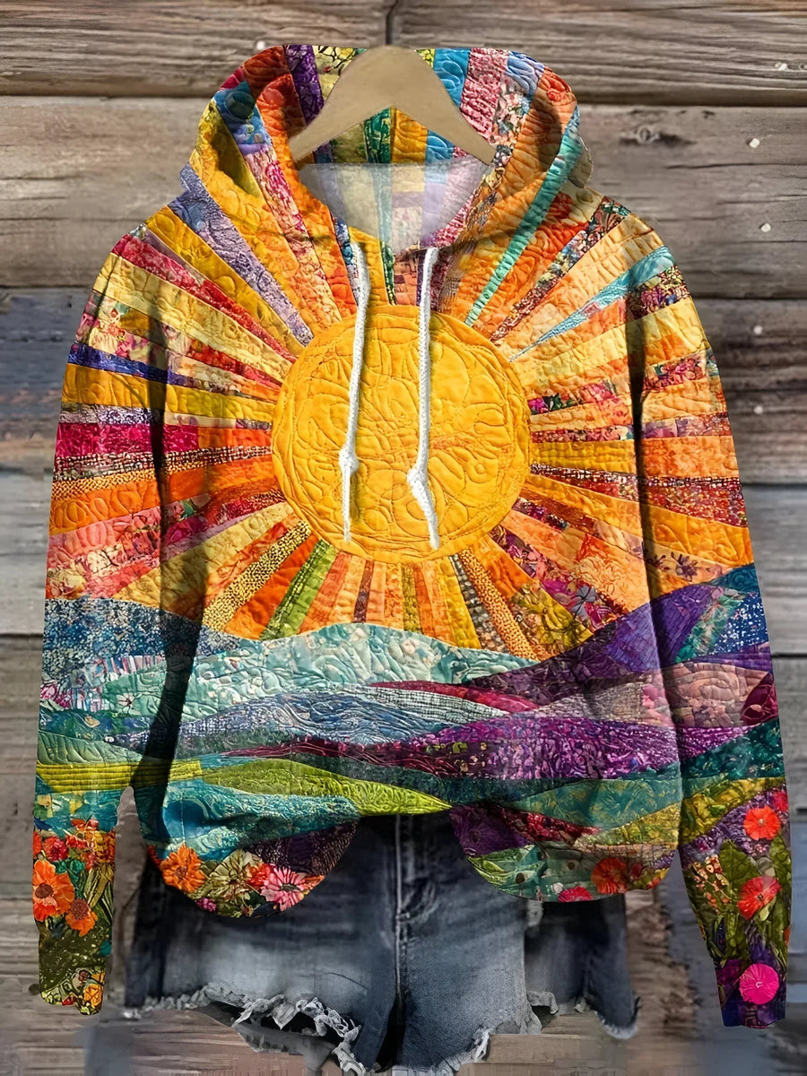 CLARA | Vibrant Sunrise Hoodie