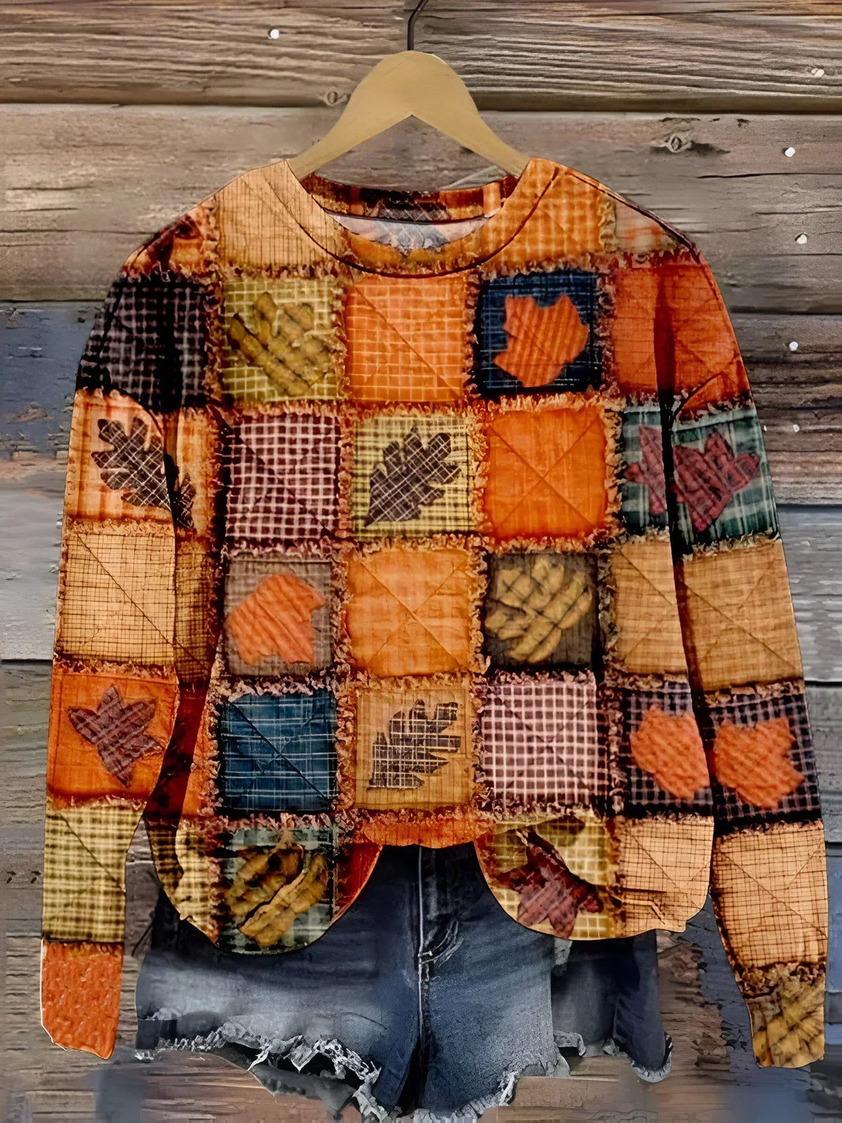 MARIE | Cozy Patchwork Knit Sweater