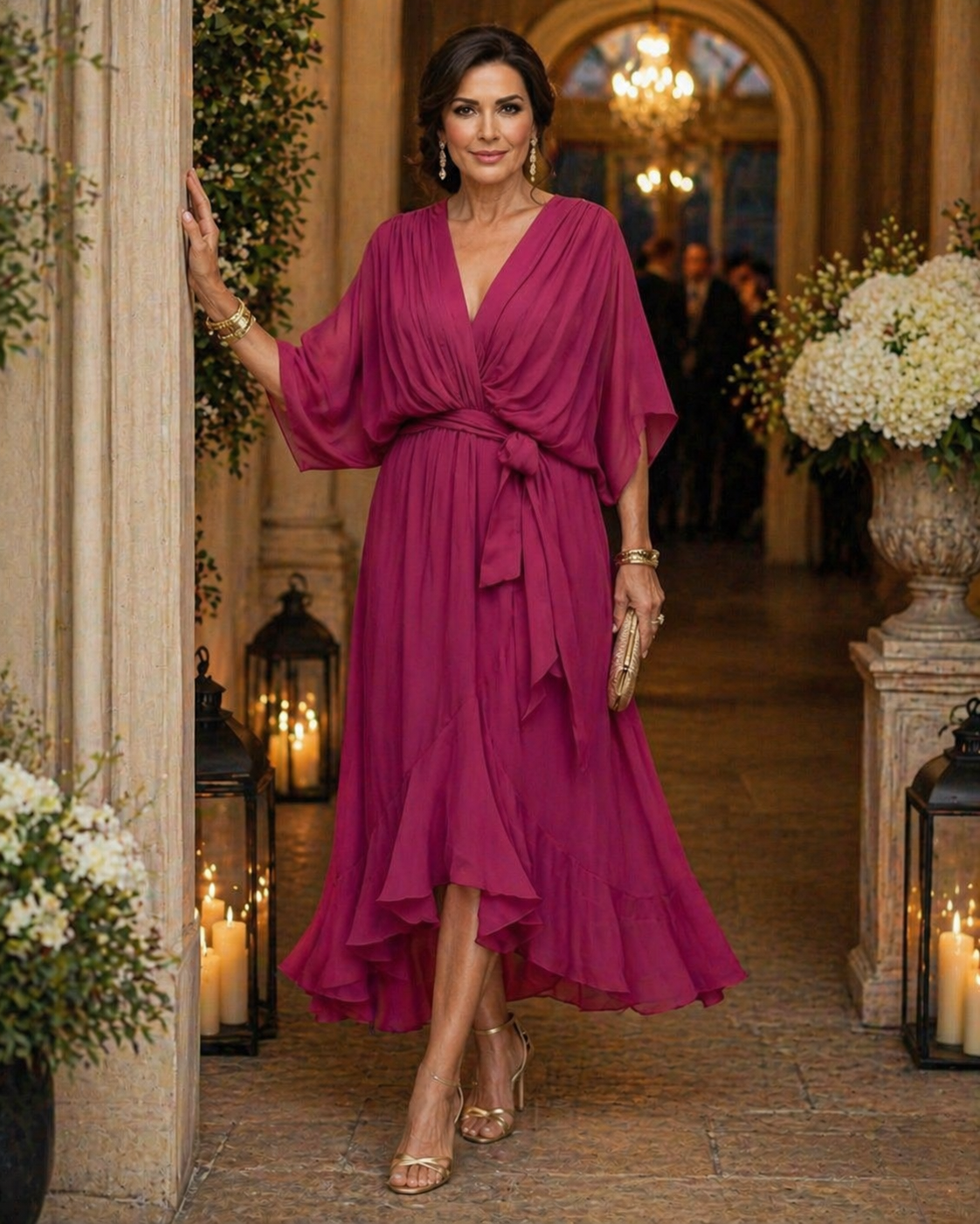 Monica | Elegant V-Neck Dress
