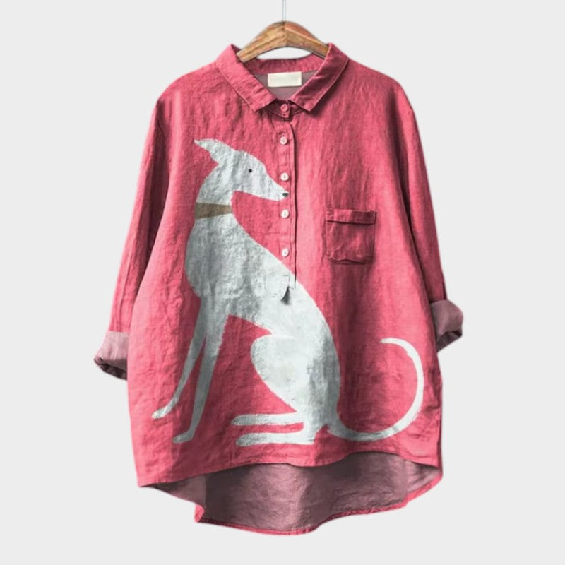 Amélie | Elegant Linen Summer Blouse
