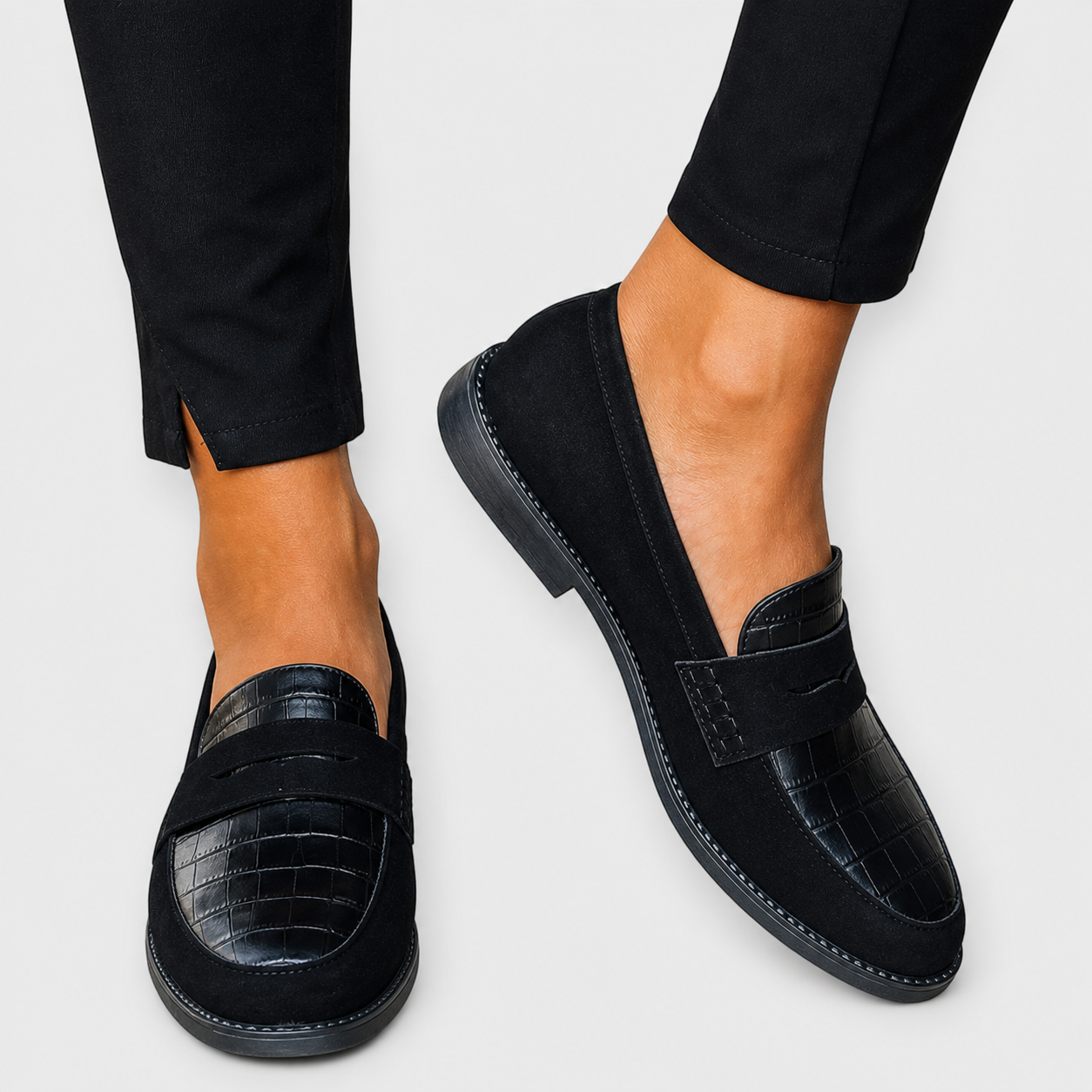 Elegant refined women's loafers with subtle detailing and a timeless silhouette