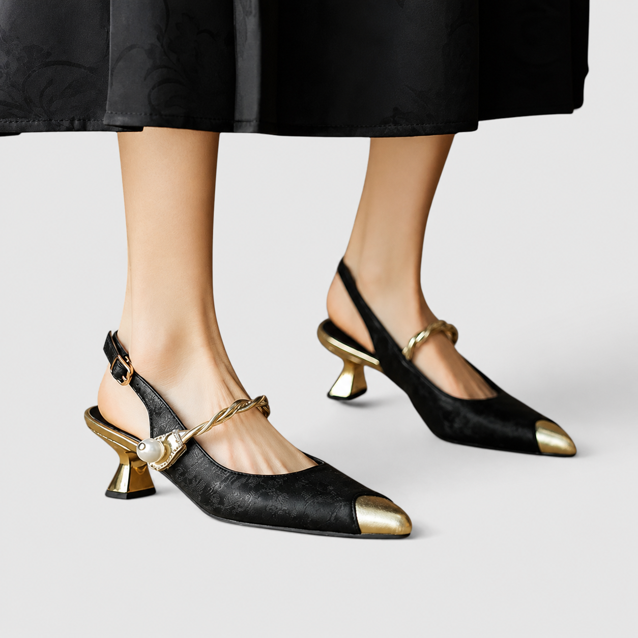 Comfortable slip-on loafers shown in green, beige and black
