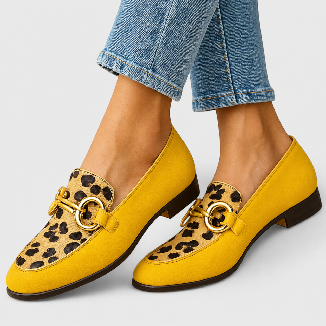 Women's loafers with decorative detailing and a refined, structured design