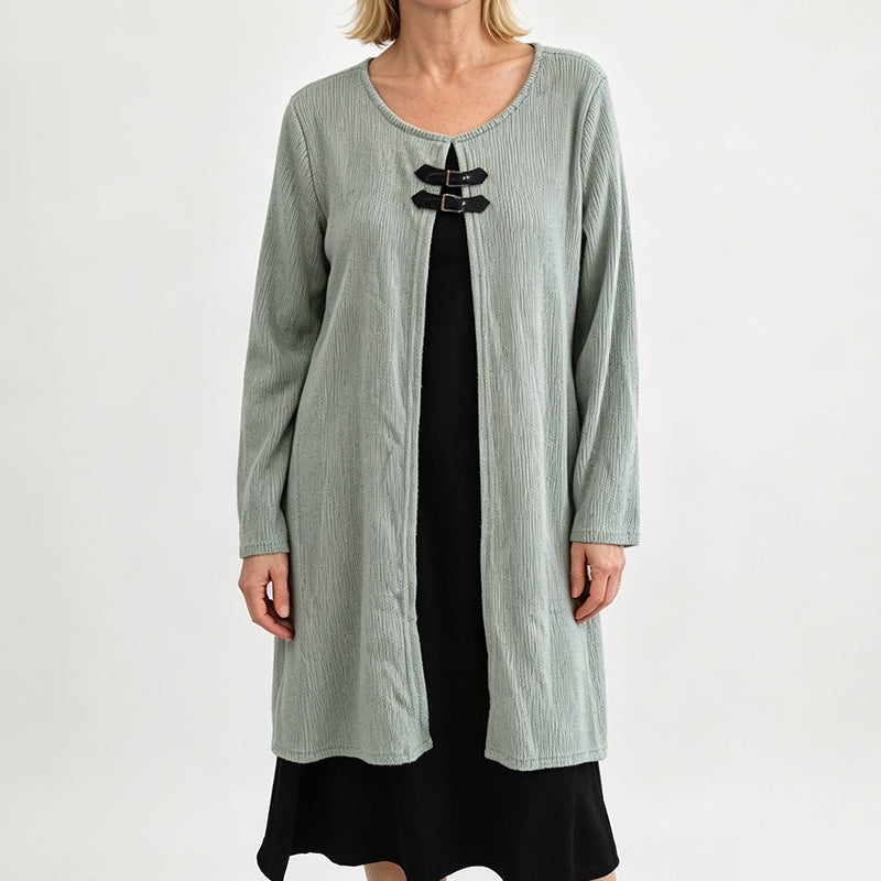 Elara | Women's Casual Ribbed Knit Long Sleeve Dress
