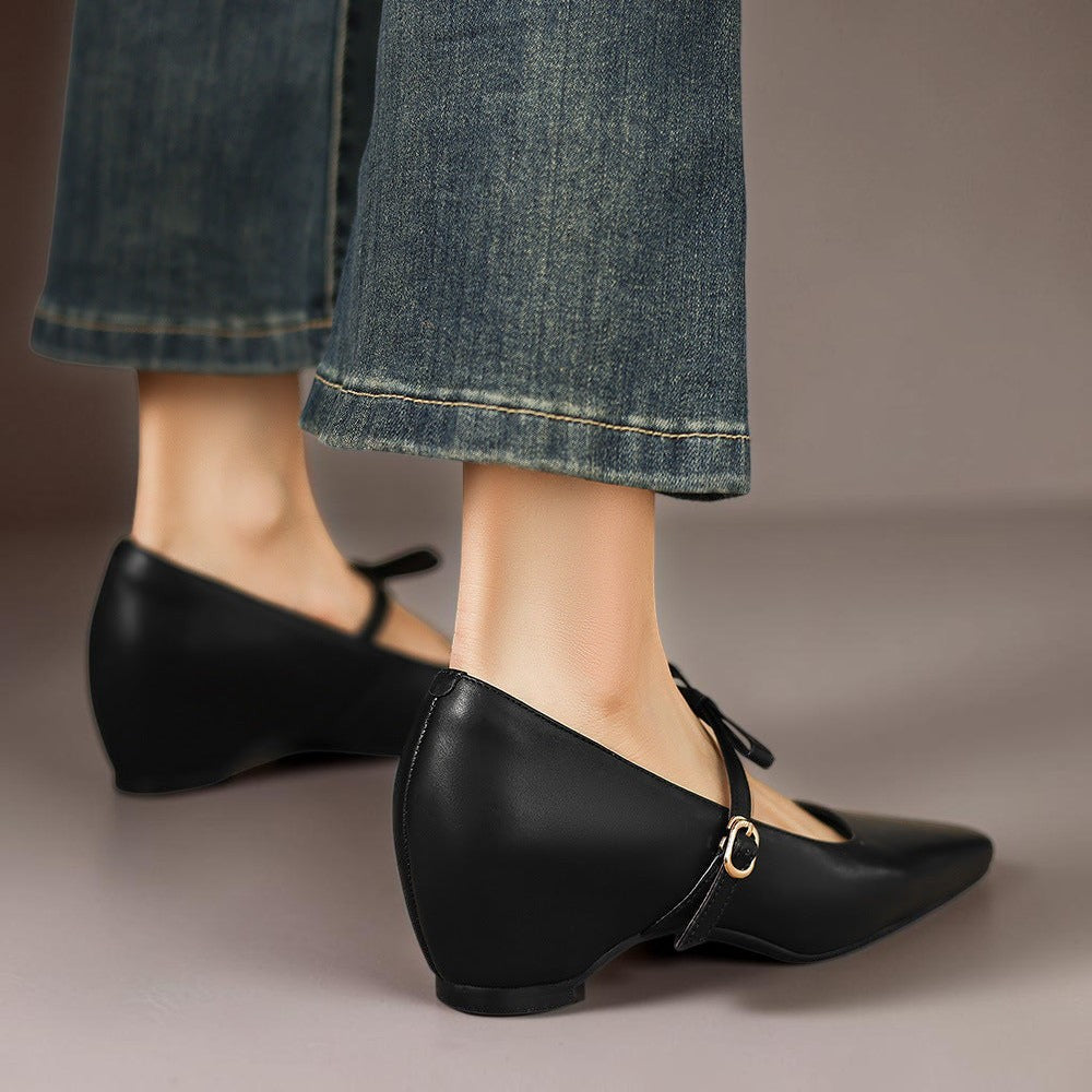 Bryony | Bow-Strap Mary Jane Pump with Concealed Heel