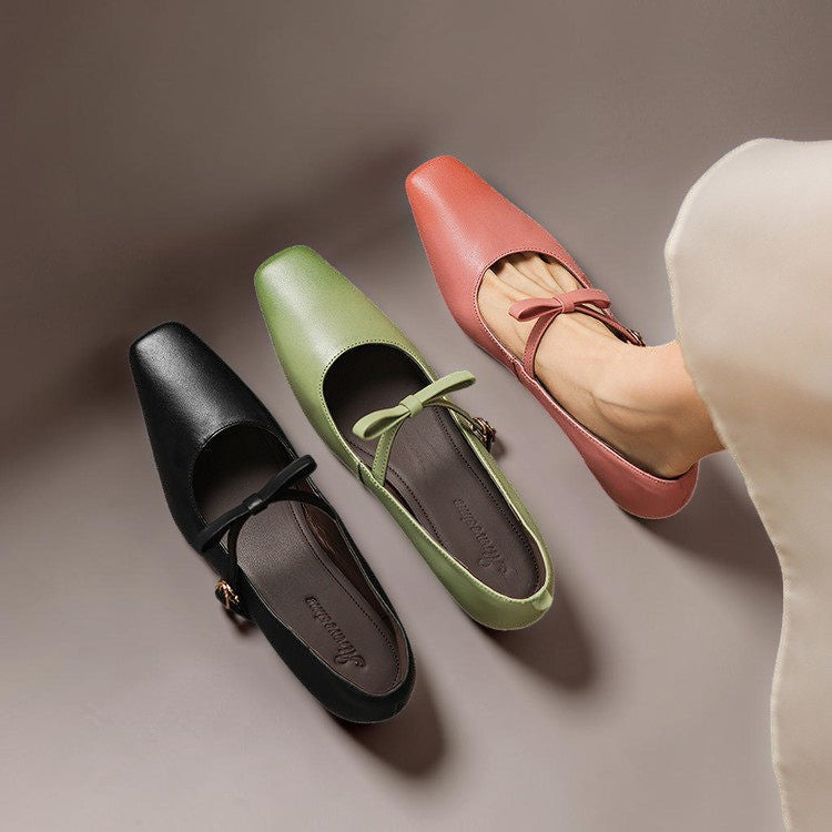 Bryony | Bow-Strap Mary Jane Pump with Concealed Heel