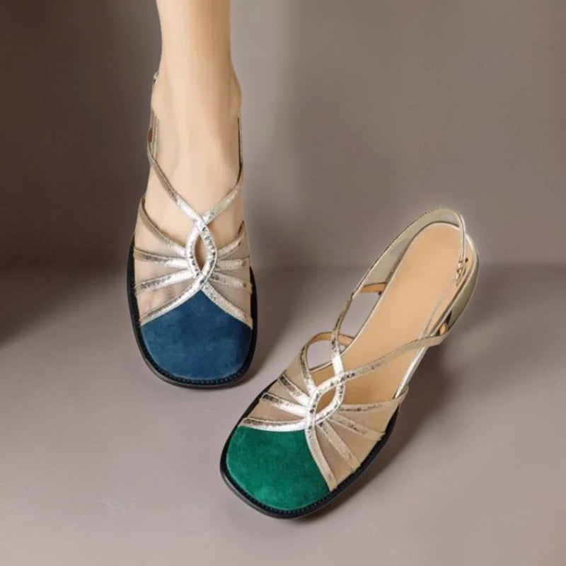 Pearl breathable buckle sandals with adjustable strap and cushioned footbed