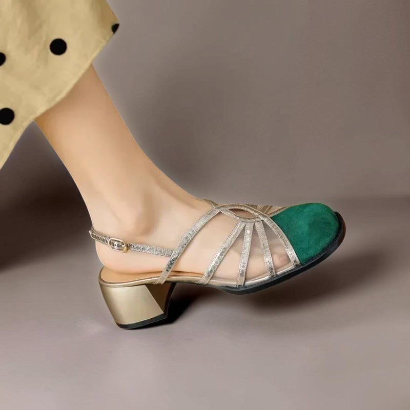 Pearl breathable buckle sandals with adjustable strap and cushioned footbed