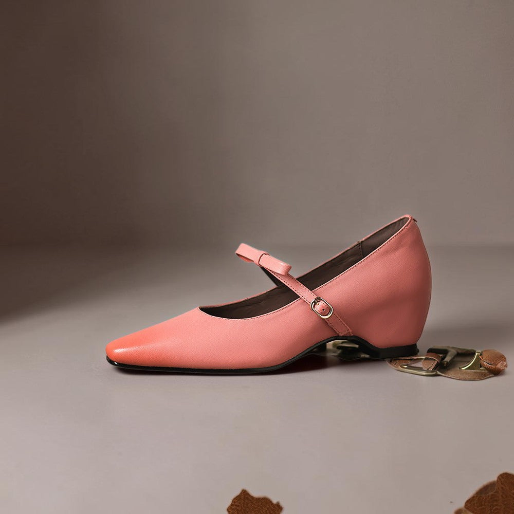 Bryony | Bow-Strap Mary Jane Pump with Concealed Heel