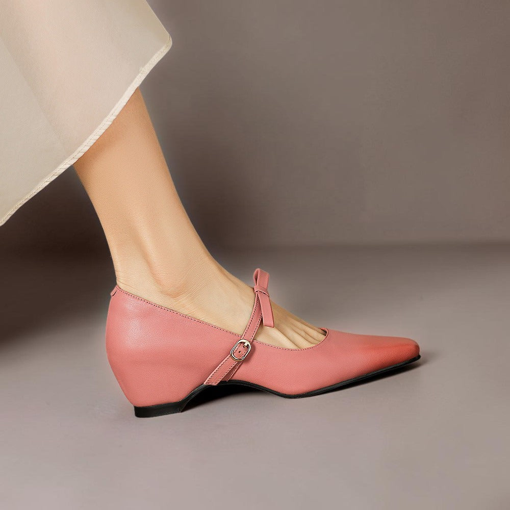 Bryony | Bow-Strap Mary Jane Pump with Concealed Heel