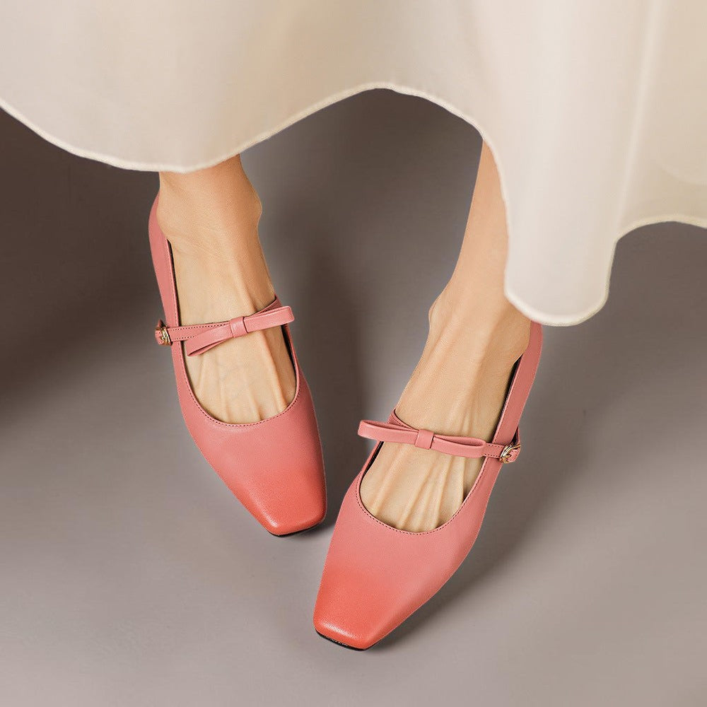 Bryony | Bow-Strap Mary Jane Pump with Concealed Heel