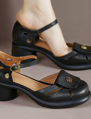 Ankle strap platform sandals with adjustable buckle and cushioned footbed in black and beige